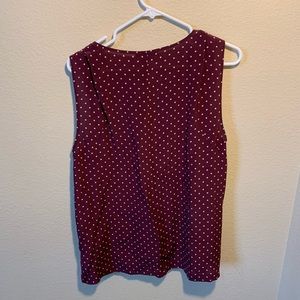 Madewell silk tank blouse polka dots & stars